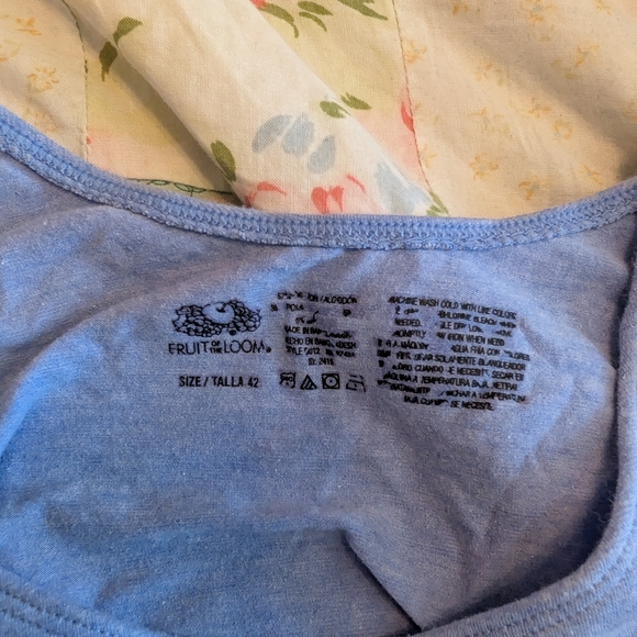 2 Fruit of the Loom Sports Bras White And Blue - Picture 5 of 6